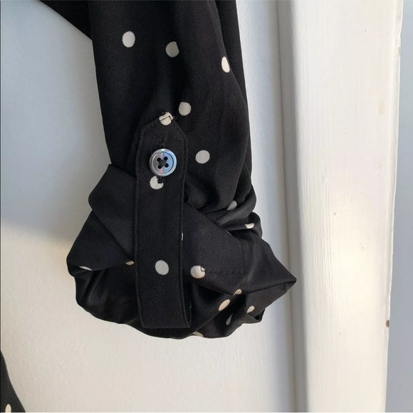 Ann Taylor polka dot shirt dress black and white - Picture 9 of 12